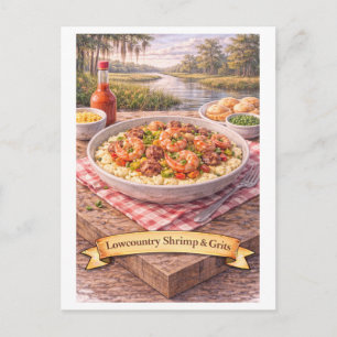 Lowcountry Shrimp & Grits (Amerikanische Food-Seri Postkarte