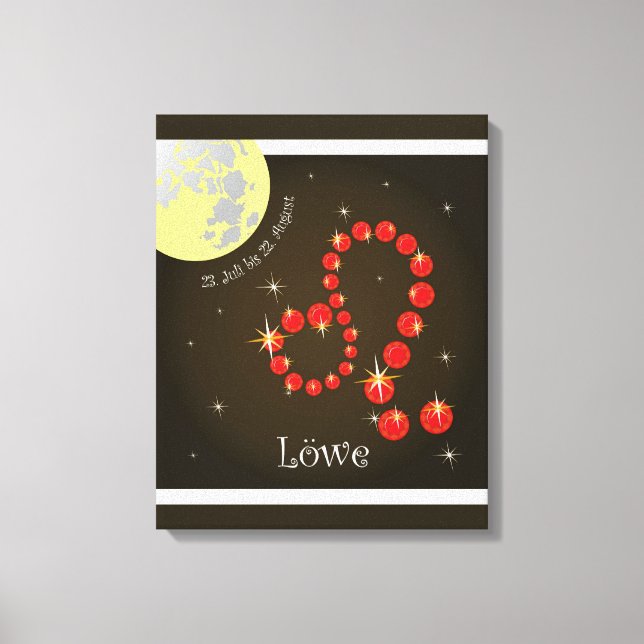 Löwe 23. Juli bis 22. August Leinwand (Vorderseite)