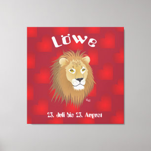 Löwe 23. Juli bis 22. August Leinwand