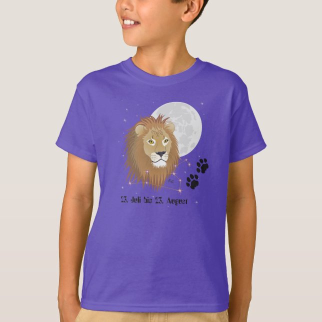 Löwe 23. Juli bis 22. August T-Shirt (Vorderseite)