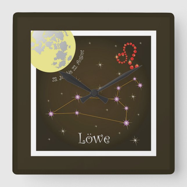Löwe 23. Juli bis 22. August Uhr (Vorderseite)