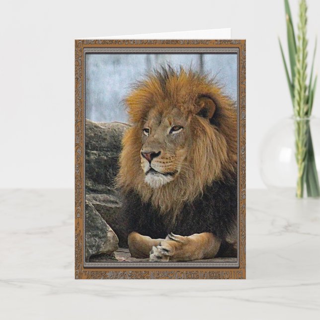 Löwe 6880 Frame Geburtstag Karte (Vorderseite)