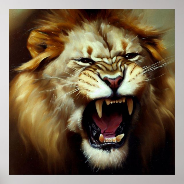 Löwe (9) Wildkatze Poster (Vorne)