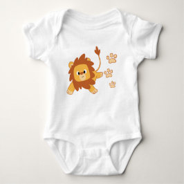 Löwe-Abdruck-Baby-Jersey-Bodysuit Baby Strampler