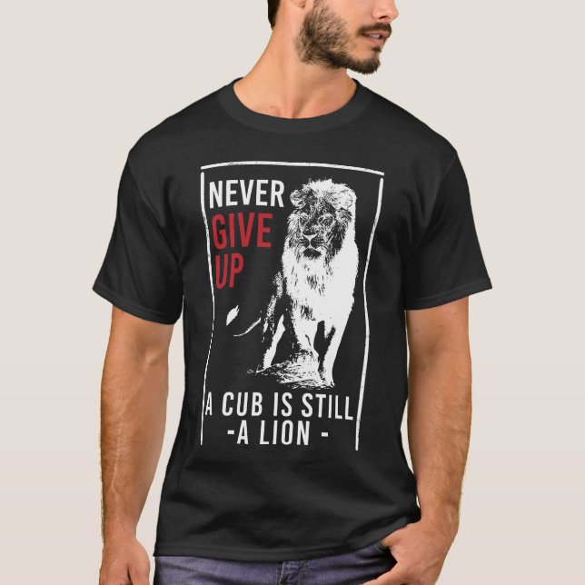 Löwe Afrika Mut Tier Junge T-Shirt (Vorderseite)