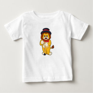 Löwe als Gentleman mit Hut Baby T-shirt
