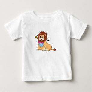 Löwe als Gentleman mit Krawatte.PNG Baby T-shirt