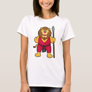 Löwe als Krieger mit Spear T-Shirt