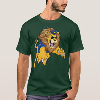 Löwe als Polizist mit Polizeihut T-Shirt