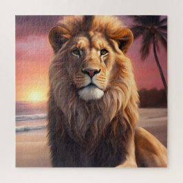 Löwe am Strand Puzzle