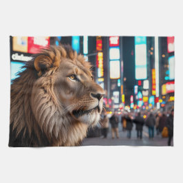 Löwe am Times Square Geschirrtuch