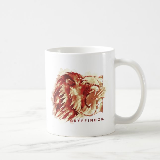 Löwe-Aquarell Harry Potters | GRYFFINDOR™ Kaffeetasse (Rechts)