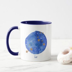 Löwe-Aquarell-Himmels-Konstellations-Tierkreis Tasse