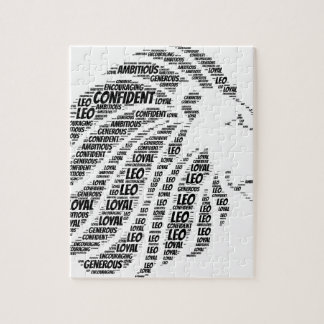 Löwe-Astrologie-Tierkreis-Zeichen-Wort-Wolke Puzzle