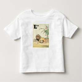 Löwe auf dem Wüsten-Savanne-Alphabet Kleinkind T-shirt