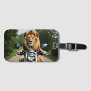 Löwe auf Motorrad Gepäckanhänger