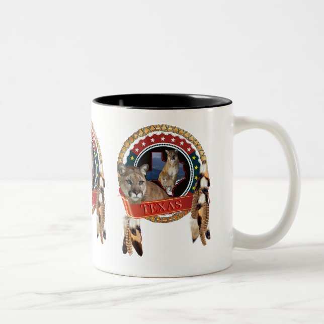 Löwe aus Texas Zweifarbige Tasse (Rechts)