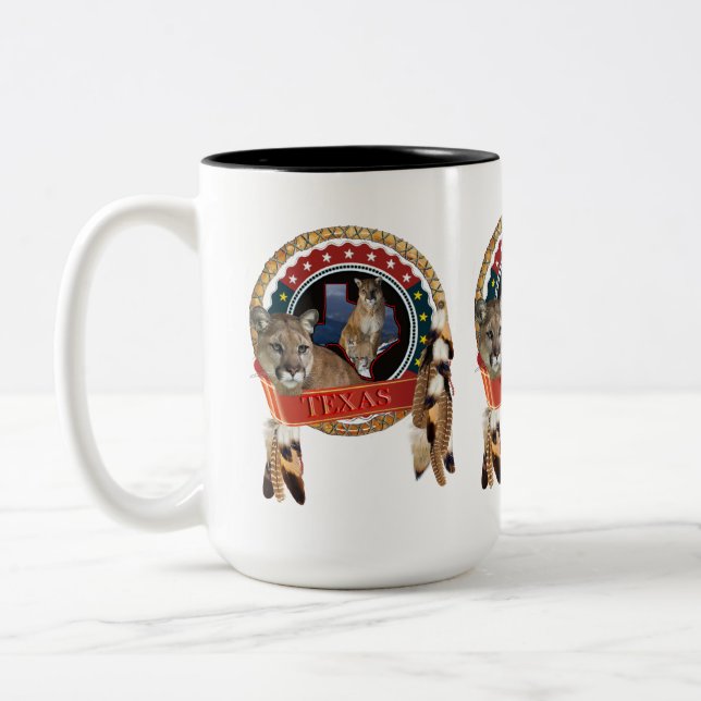 Löwe aus Texas Zweifarbige Tasse (Links)