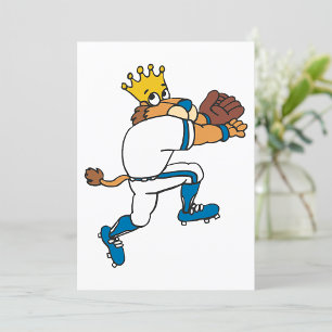 Löwe Baseballspieler Einladung