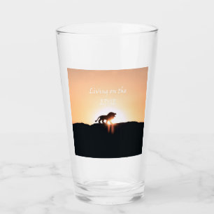 Löwe bei Sonnenuntergang Leben auf der EDGE Glas