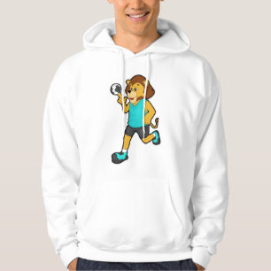 Löwe beim Handballspieler mit Handball Hoodie