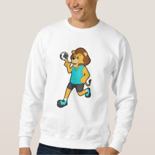 Löwe beim Handballspieler mit Handball Sweatshirt