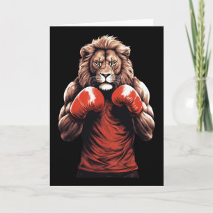 Löwe Boxer Boxen Mixed Martial Arts Kickboxen Karte
