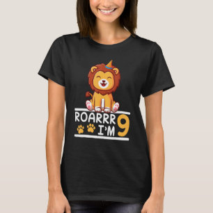 Löwe Brüll Ich bin 9 Jahre alt Glücklicher mein Ge T-Shirt