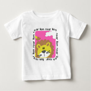Löwe-Brüllen-Kleinkind-Rüsche-Kleid Baby T-shirt