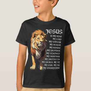 Löwe Christlich Jesus Ist Mein König, Gott, Herr, T-Shirt