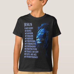 Löwe Christlich Jesus Ist Mein König, Gott, Herr,  T-Shirt