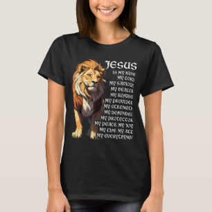 Löwe Christlicher Jesus Ist Mein König, Gott, Herr T-Shirt