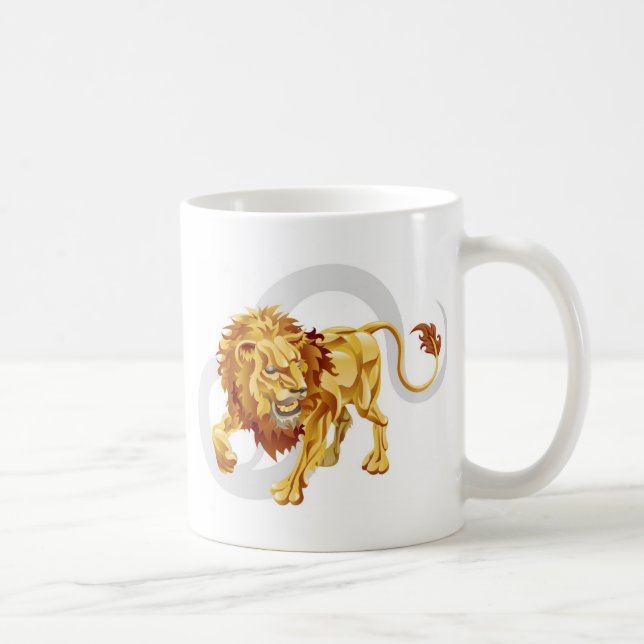 Löwe das Löwestern- oder -geburts- oder Tasse (Rechts)
