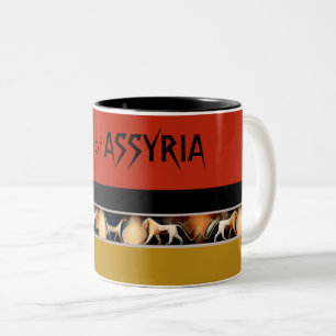 Löwe der Assyria-Tasse Zweifarbige Tasse