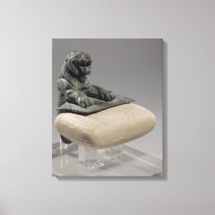 Löwe, der eine Hurrian Grundlagentablette, c.2150 Leinwanddruck