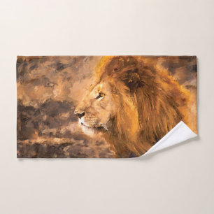 Löwe, der goldenen König Art malt Handtuch