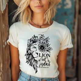 Löwe der Juda Offenbarung 5:5 Christlich T-Shirt