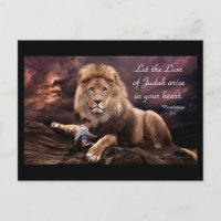 Löwe der Juda Offenbarung 5:5 Postkarte