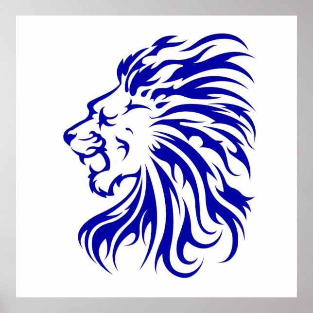 Löwe der König des Dschungels,Löwenliebensgeschenk Poster (Vorne)