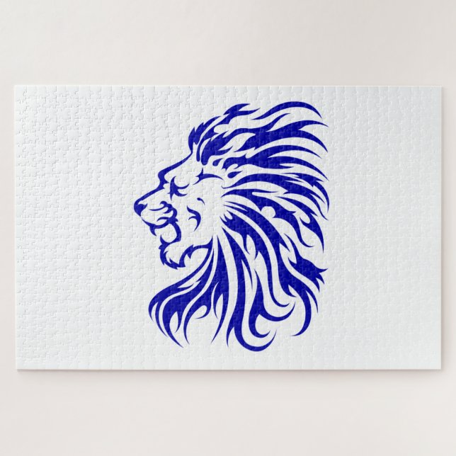 Löwe der König des Dschungels,Löwenliebensgeschenk Puzzle (Horizontal)