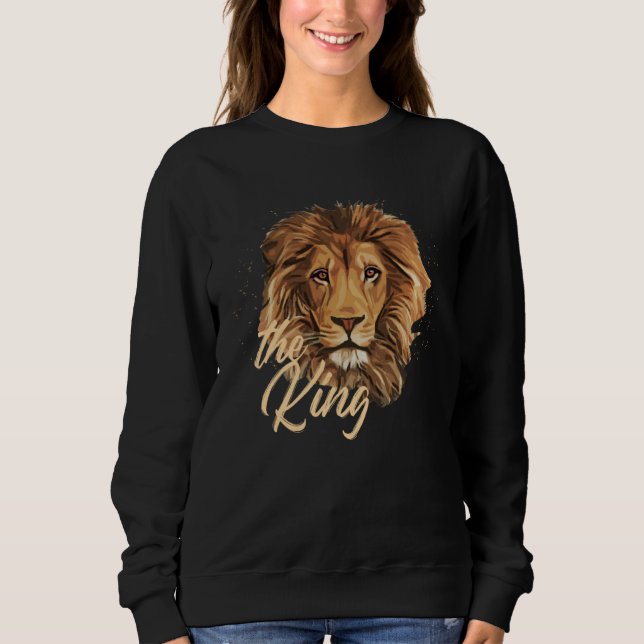 Löwe Der König Löwen Tier Dschungel Wild Stark Mäc Sweatshirt (Vorderseite)