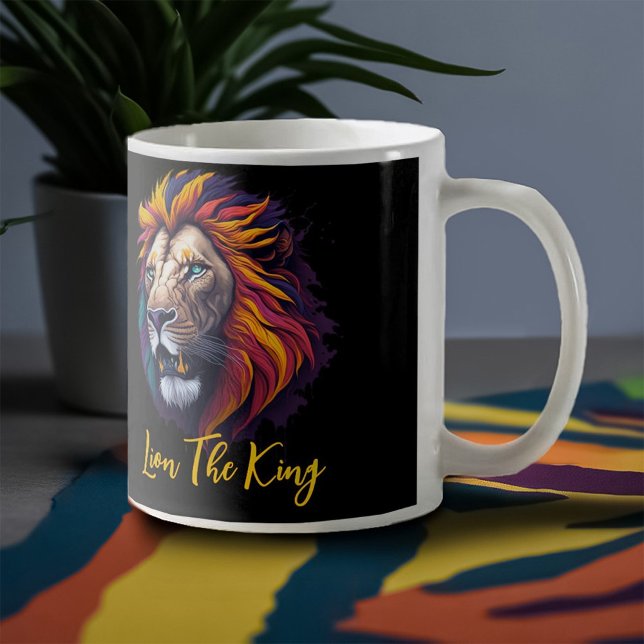 Löwe der König Zweifarbige Tasse (Von Creator hochgeladen)