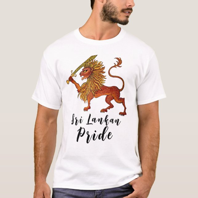 Löwe der sri-lankischen Flagge T-Shirt (Vorderseite)