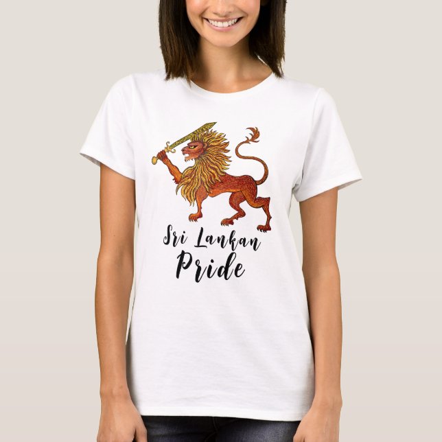 Löwe der sri-lankischen Flagge T-Shirt (Vorderseite)