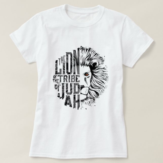 Löwe des Stamms von Judah Religious Graphic Christ T-Shirt (Design vorne)