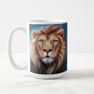Löwe Digital Art Portrait-56556 Kaffeetasse