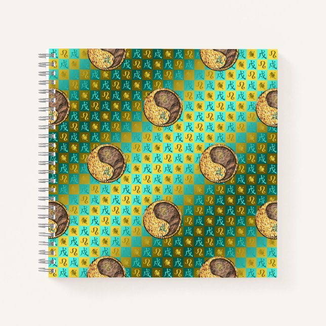 Löwe & Erdhund Notizbuch (Vorderseite)