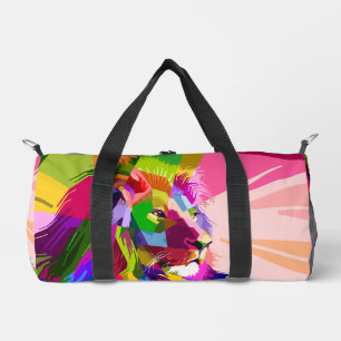 Löwe Farbige Prismatische Pop-Art-Gestaltung-62501 Duffle Bag