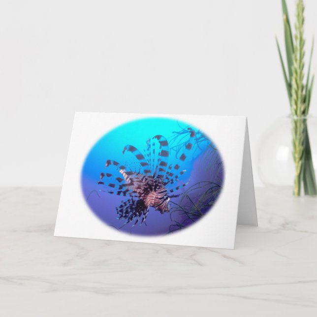 Löwe-Fisch-Gruß-Karte Karte (Vorderseite)