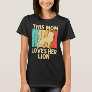 Löwe für Mama Mama African Safari Zoo Animal Retro T-Shirt